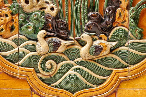 Kachelbild in der Verbotenen Stadt / Peking
