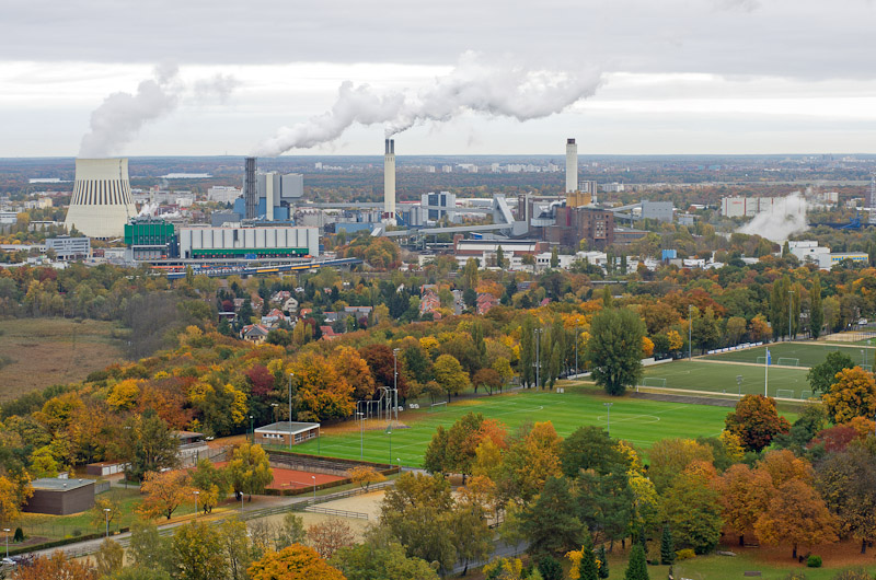 Blick über die Stadt vom Glockenturm des Olympiastadions, Berlin