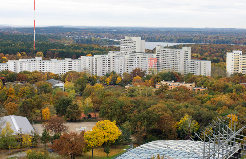 Blick über die Stadt vom Glockenturm des Olympiastadions, Berlin
